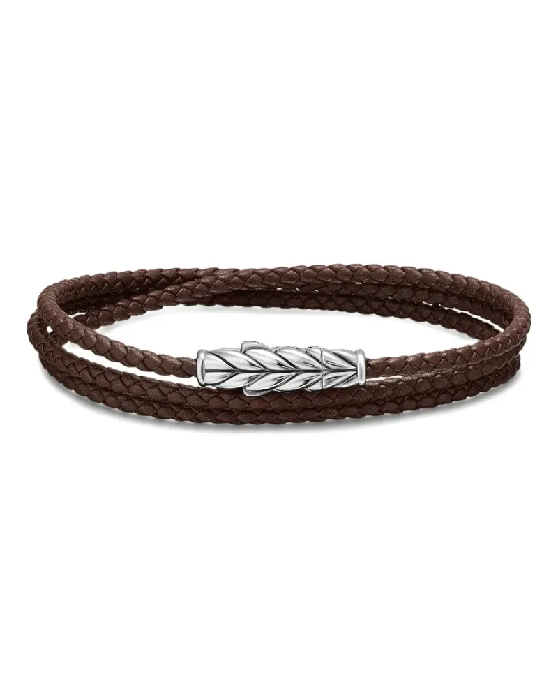 David Yurman Chevron Triple Armband aus Sterlingsilber Silber