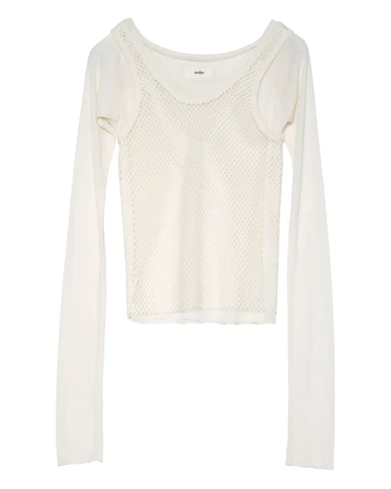 Muller of Yoshiokubo layered-design top - Nude Nude