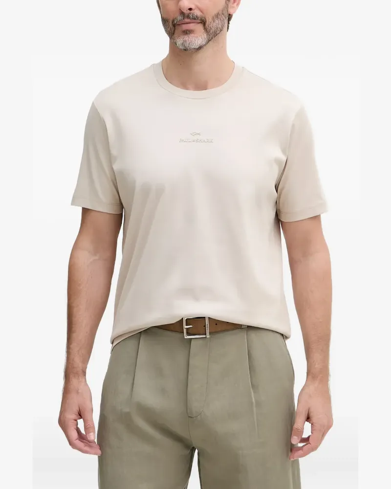 Paul & Shark logo-embroidered T-shirt - Nude Nude