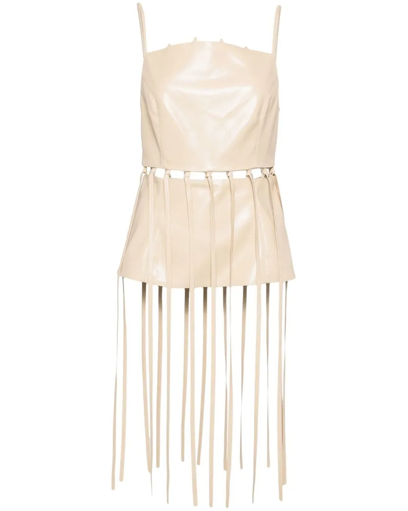 Nanushka Citta Top aus Faux-Leder - Nude Nude