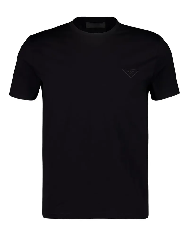 Prada T-Shirt mit rundem Ausschnitt - Schwarz Schwarz