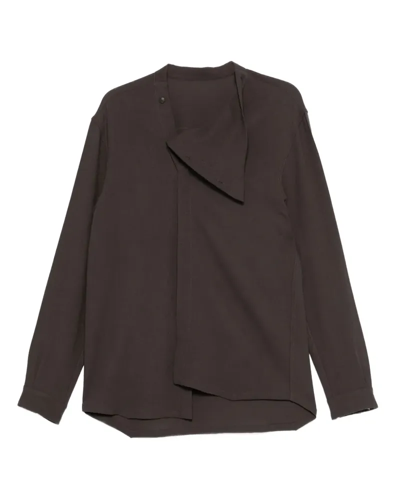 Rick Owens Asymmetrischer Cardigan - Grau Grau