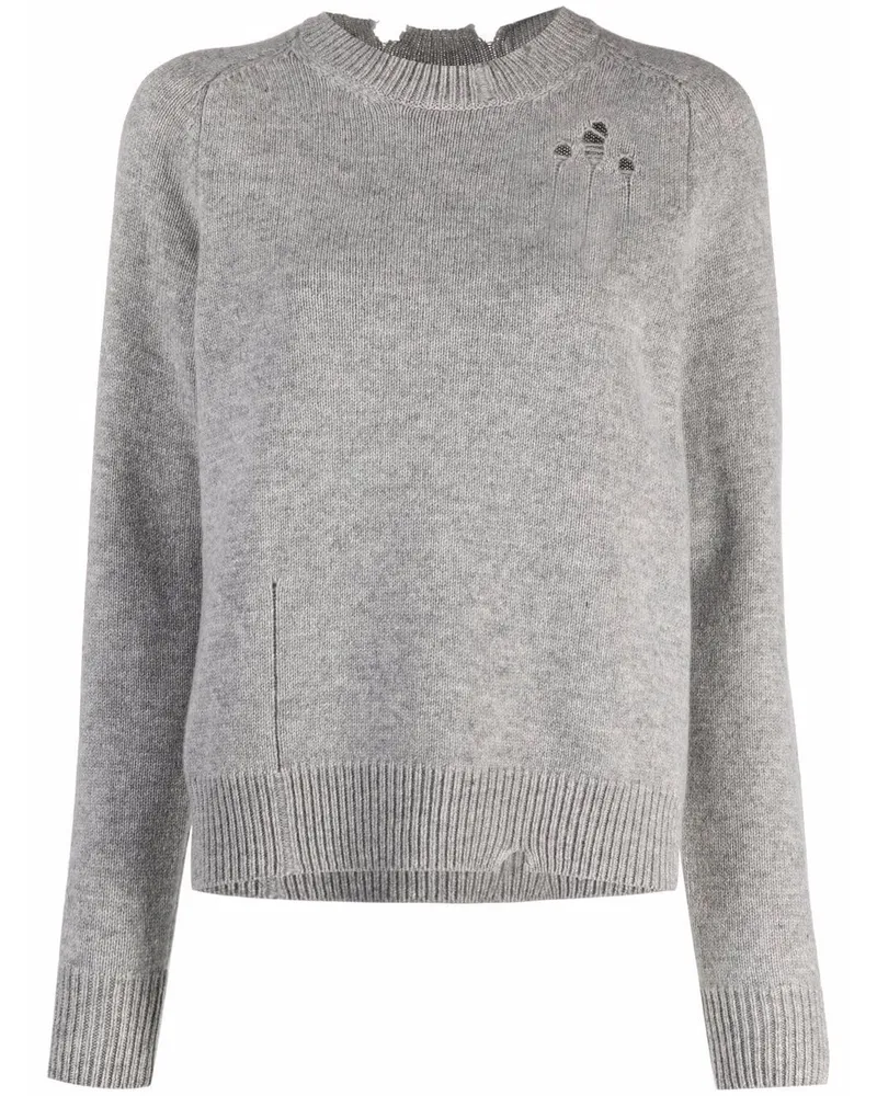Maison Margiela Distressed-Pullover - Grau Grau