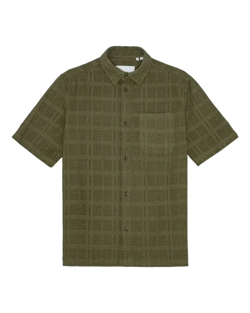 LES DEUX Charlie open-work shirt - Grün Grün