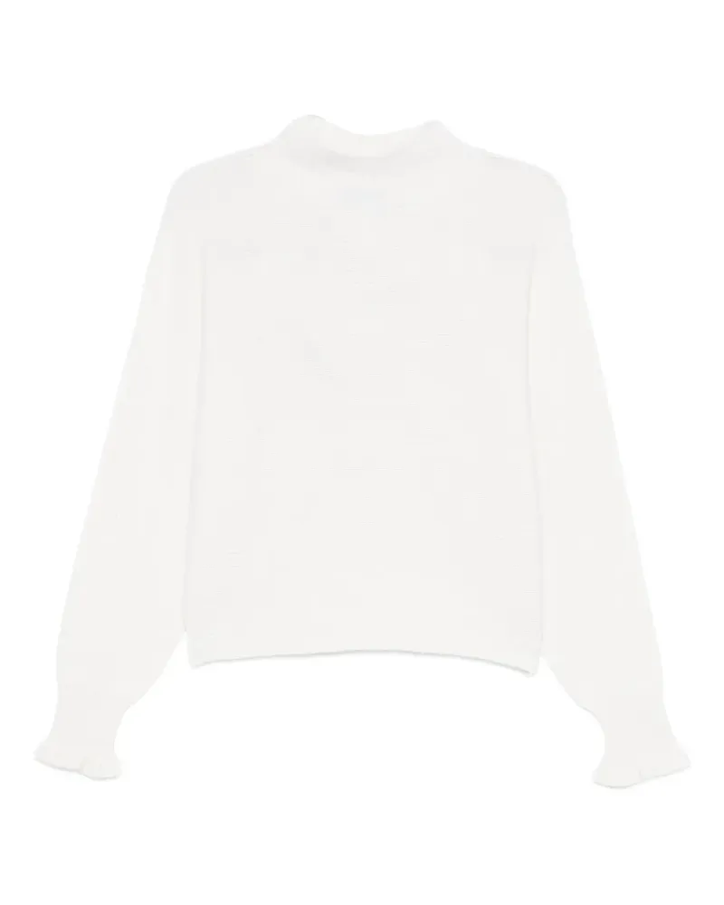 Twin-Set Pullover mit Stehkragen - Weiß Weiß
