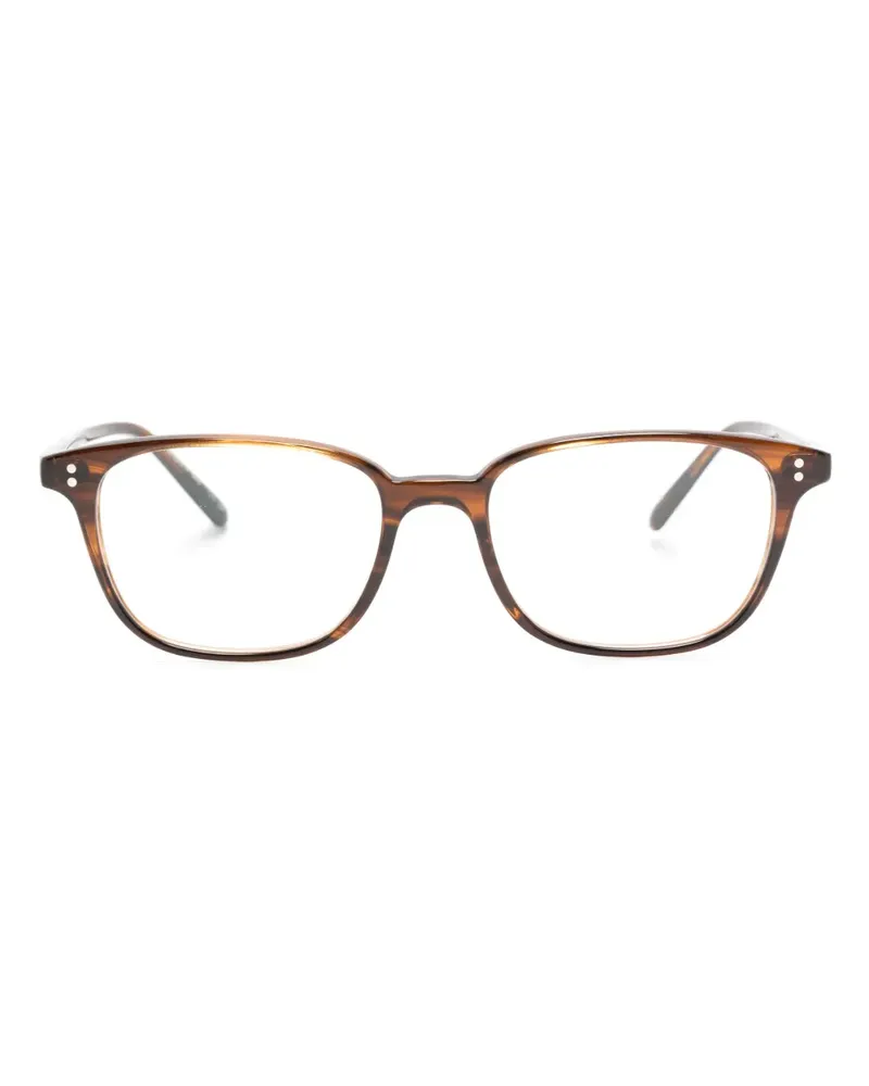 Oliver Peoples Brille mit eckigem Gestell - Braun Braun