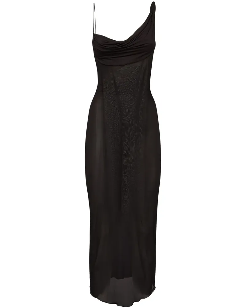 Dsquared2 Semi-transparentes Kleid - Schwarz Schwarz