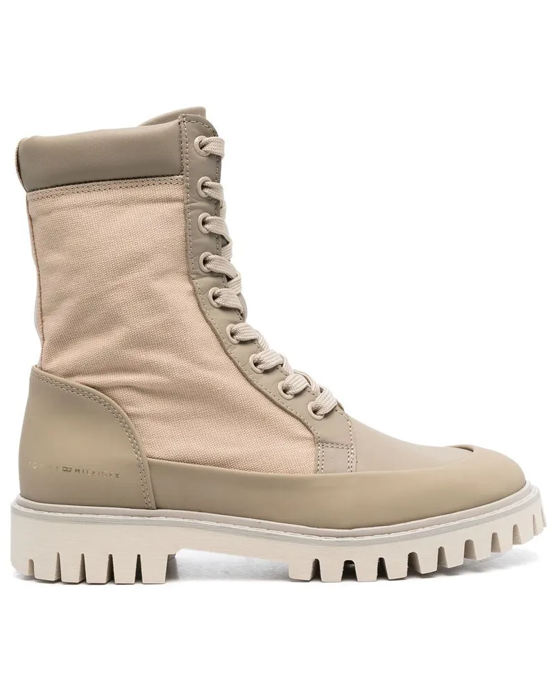 Tommy Hilfiger Schnürstiefel mit Logo-Stempel - Braun Braun