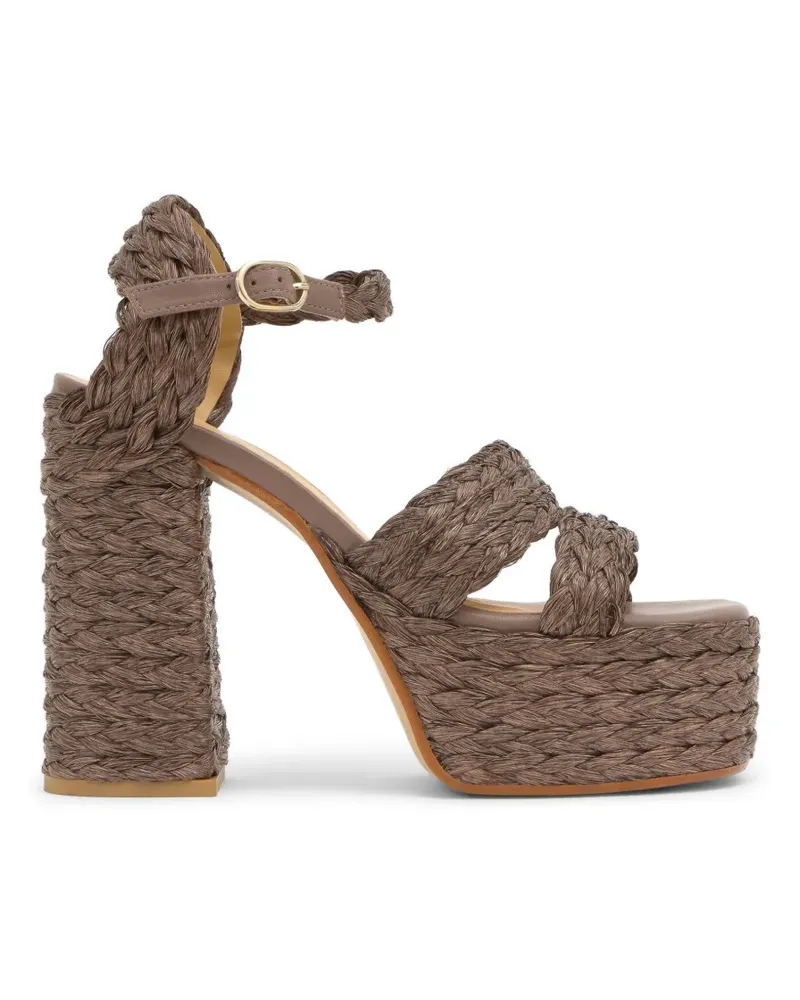 Castañer Fresa Plateau-Sandalen mit Flechtdetail - Braun Braun