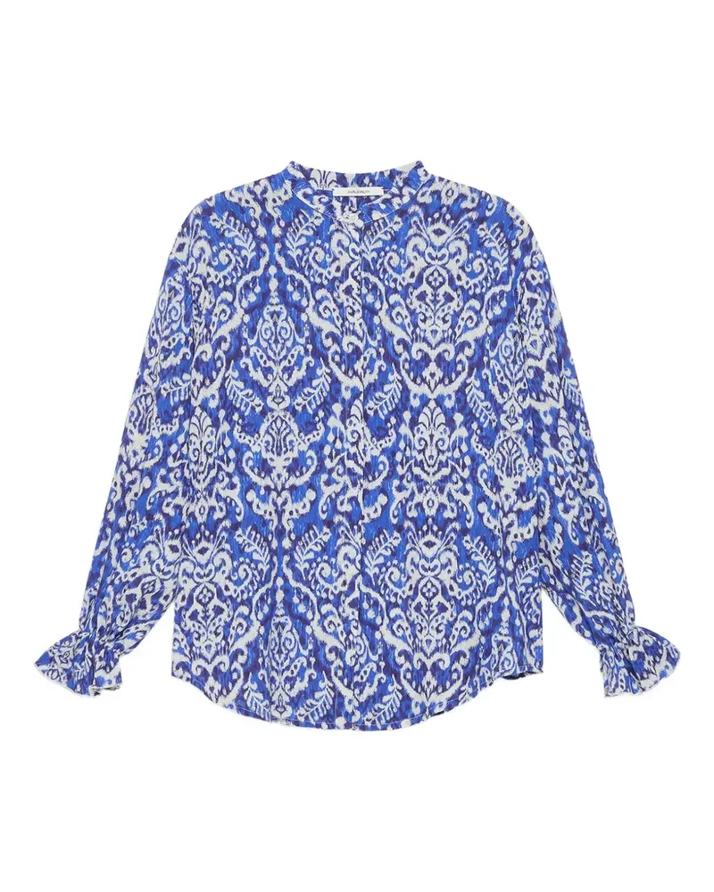 Maliparmi Gerüschtes Ikat Hemd - Blau Blau