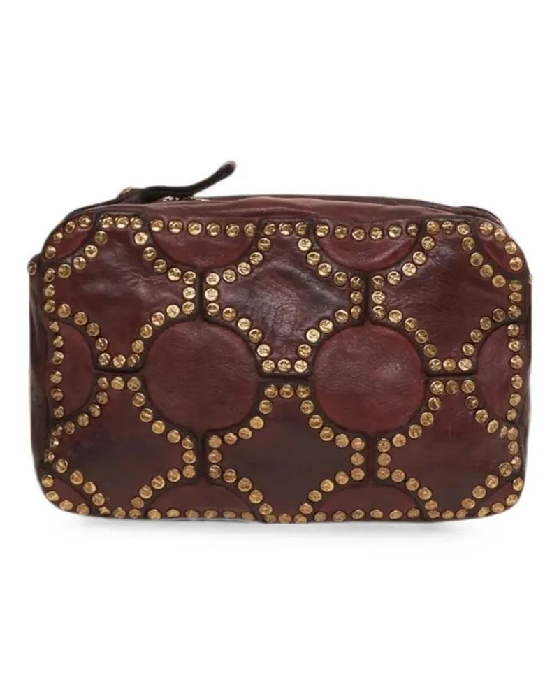 Campomaggi studded leather crossbody bag - Braun Braun
