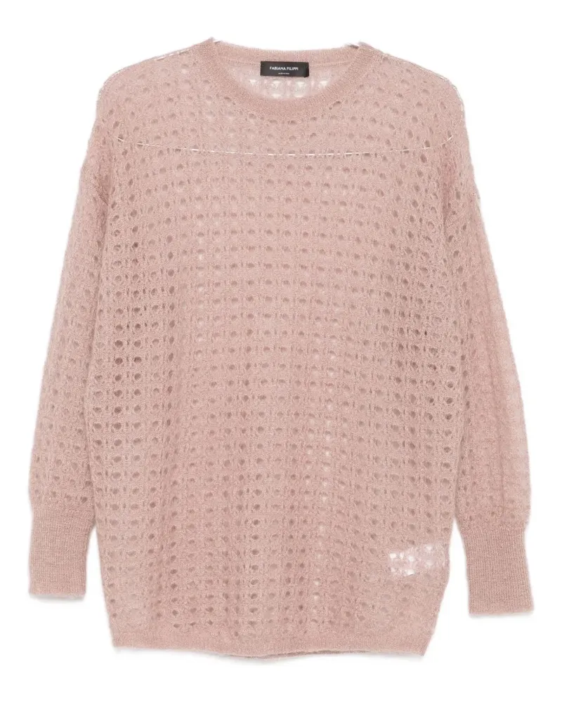 Fabiana Filippi Pullover mit Lochstrickmuster - Nude Nude