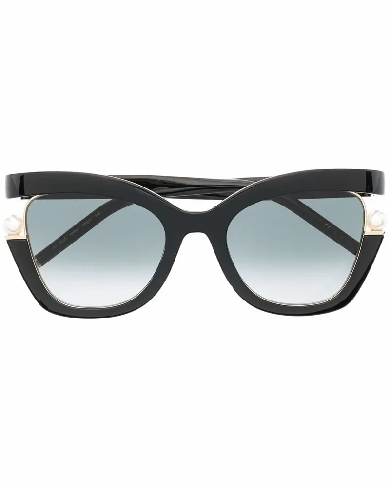 Carolina Herrera New York Sonnenbrille mit Oversized-Gestell - Schwarz Schwarz