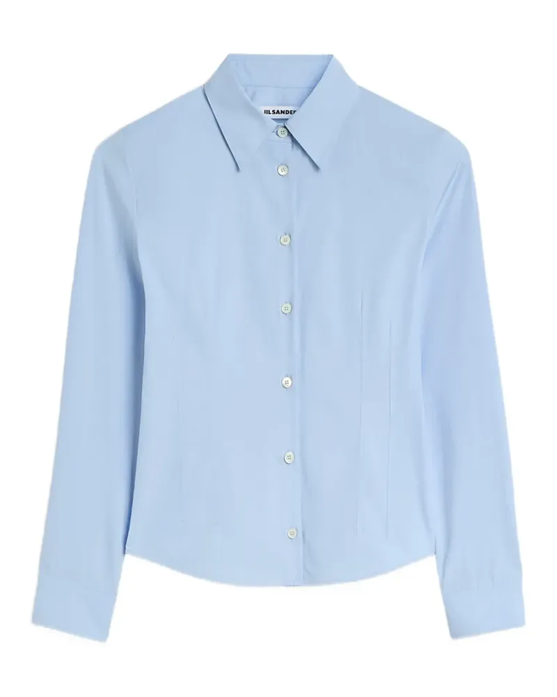 Jil Sander Schmales Popeline-Hemd - Blau Blau