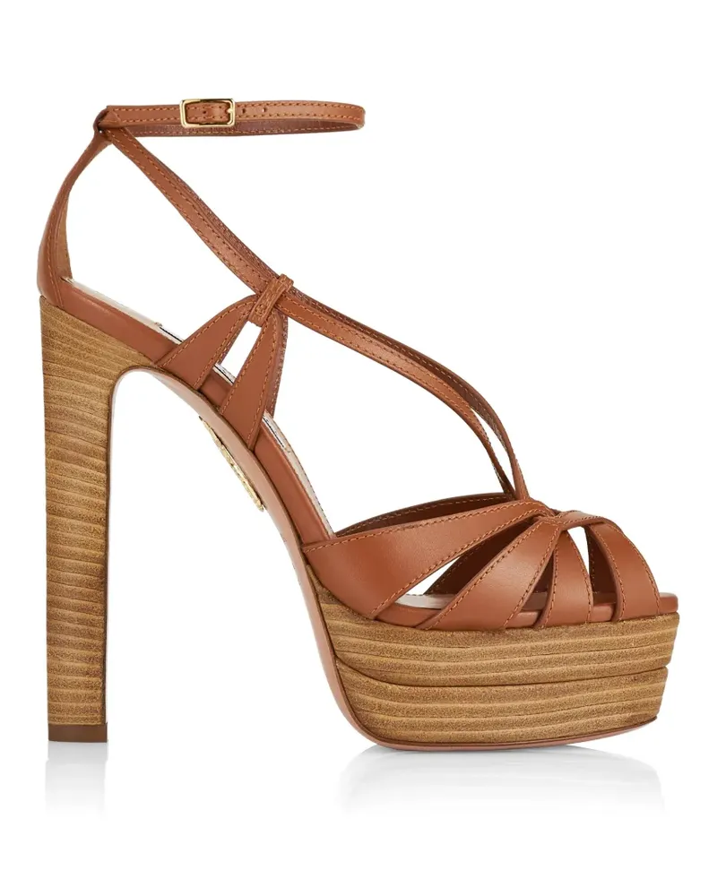 Aquazzura Bonita Plateau heeled sandals - Braun Braun
