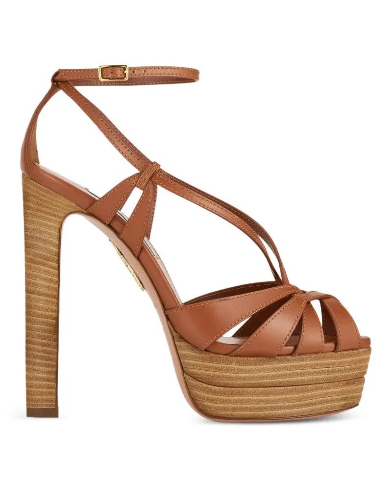 Aquazzura Bonita Plateau heeled sandals - Braun Braun