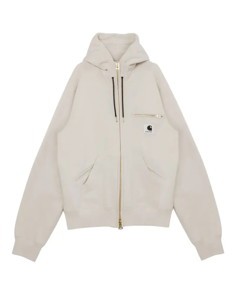 Carhartt WIP logo zip hoodie - Nude Nude