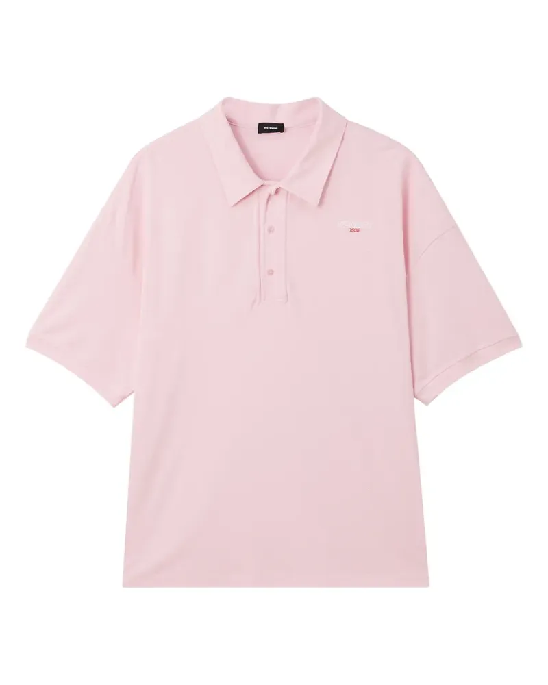 WE 11 DONE Poloshirt im Oversized-Look - Rosa Rosa