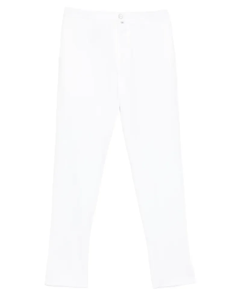 Kiton Klassische Tapered-Hose - Weiß Weiß