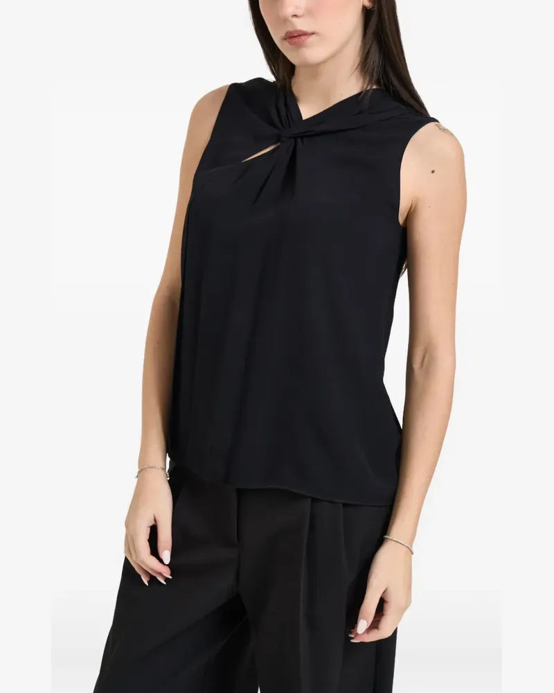 Patrizia Pepe Hemd mit Knoten - Schwarz Schwarz