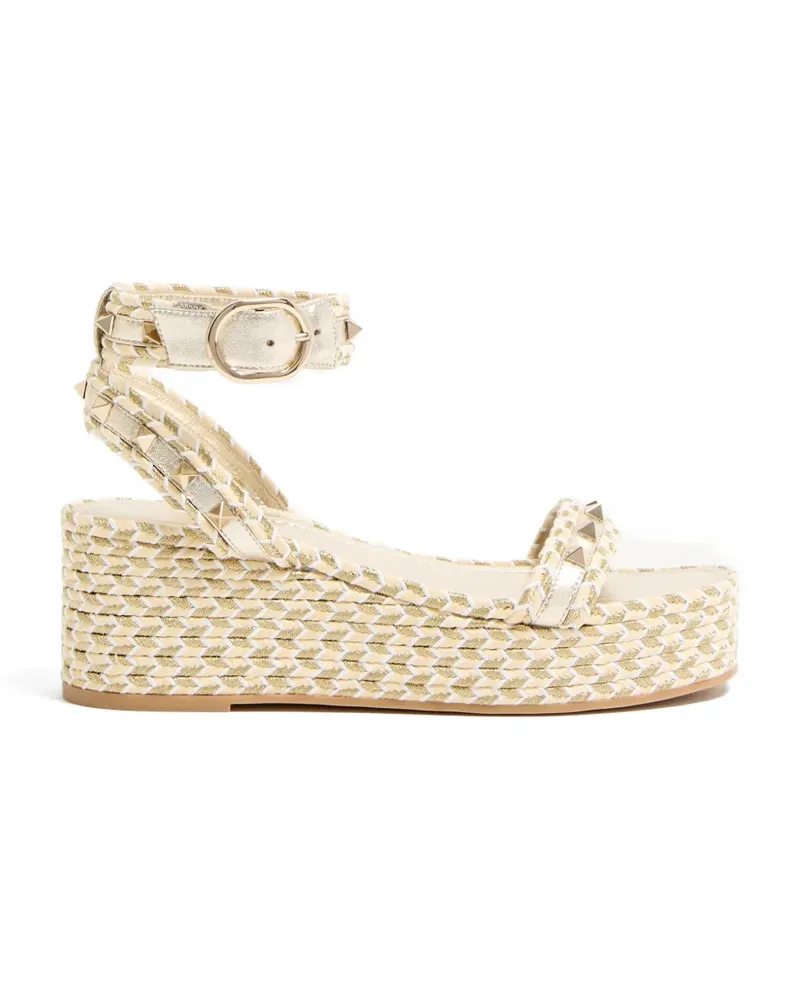 Valentino Garavani Rockstud Flatform-Sandalen - Nude Nude