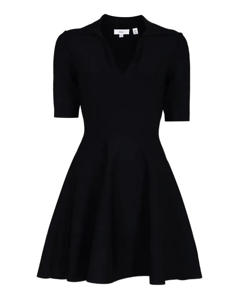 A.L.C. Maribelle Minikleid mit V-Ausschnitt - Schwarz Schwarz