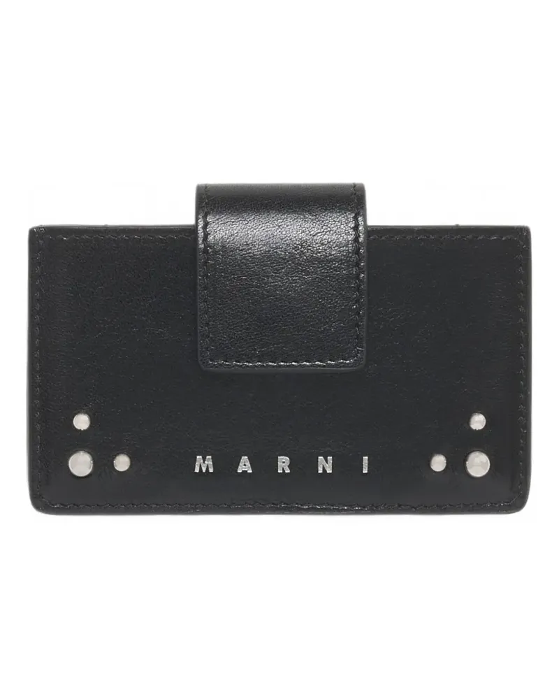 Marni Kartenetui mit Nieten - Schwarz Schwarz