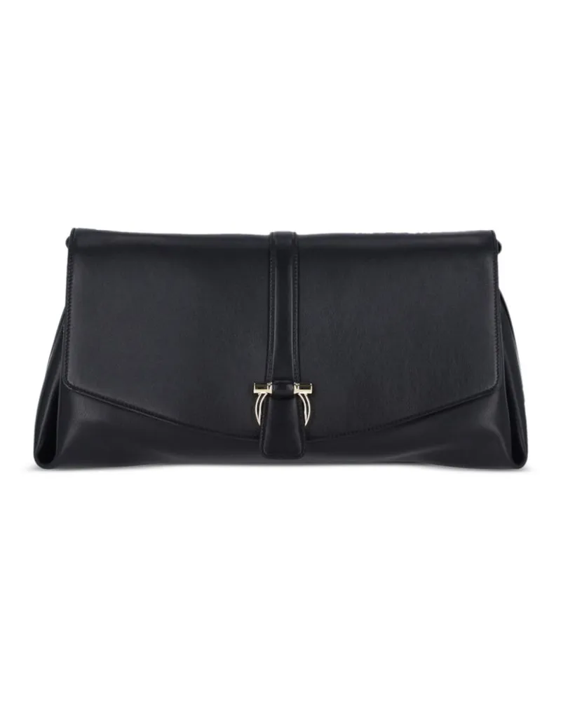 Ferragamo Schultertasche mit Gancini-Detail - Schwarz Schwarz