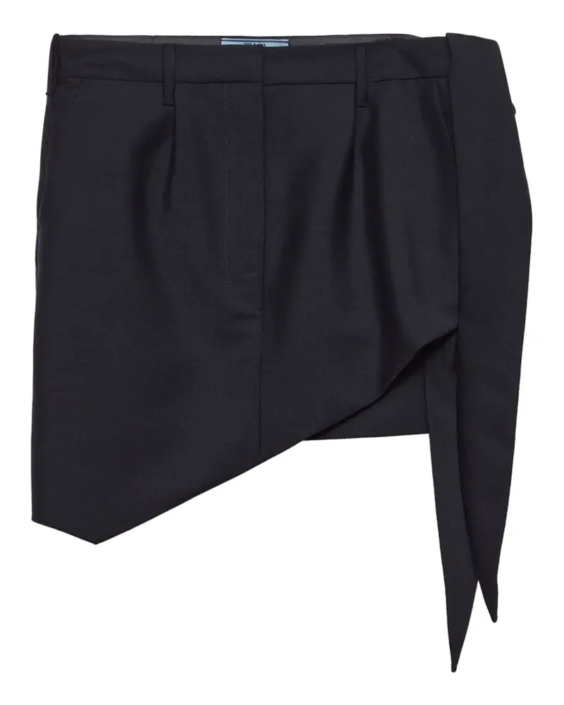 Prada Asymmetrischer Minirock - Blau Blau