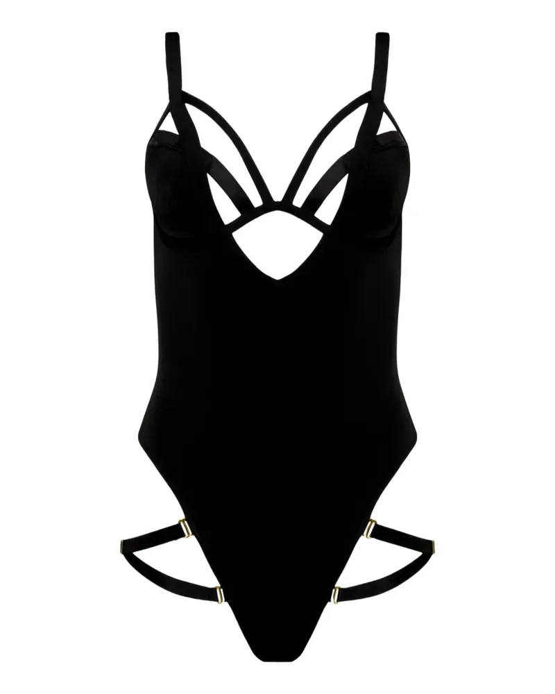 Maison Close Fatale Badeanzug - Schwarz Schwarz