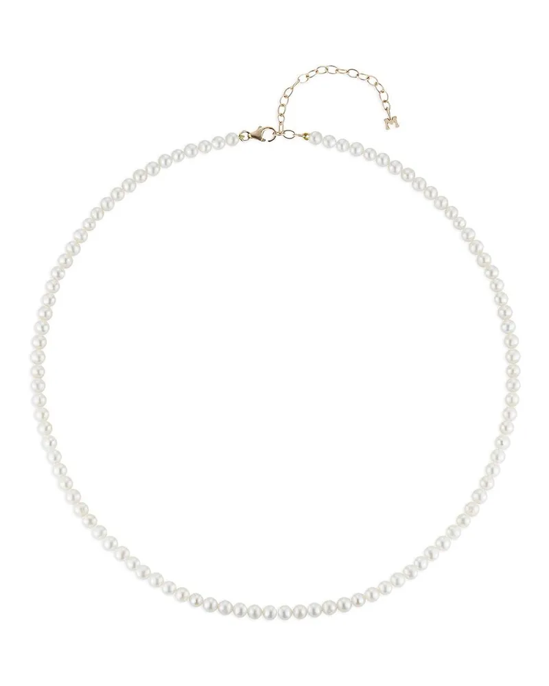 MATEO 14kt Gelbgold-Choker mit Perlen Gold