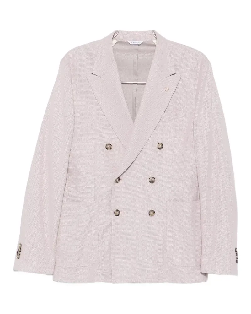 Manuel Ritz double-breasted piqué jacket - Rosa Rosa
