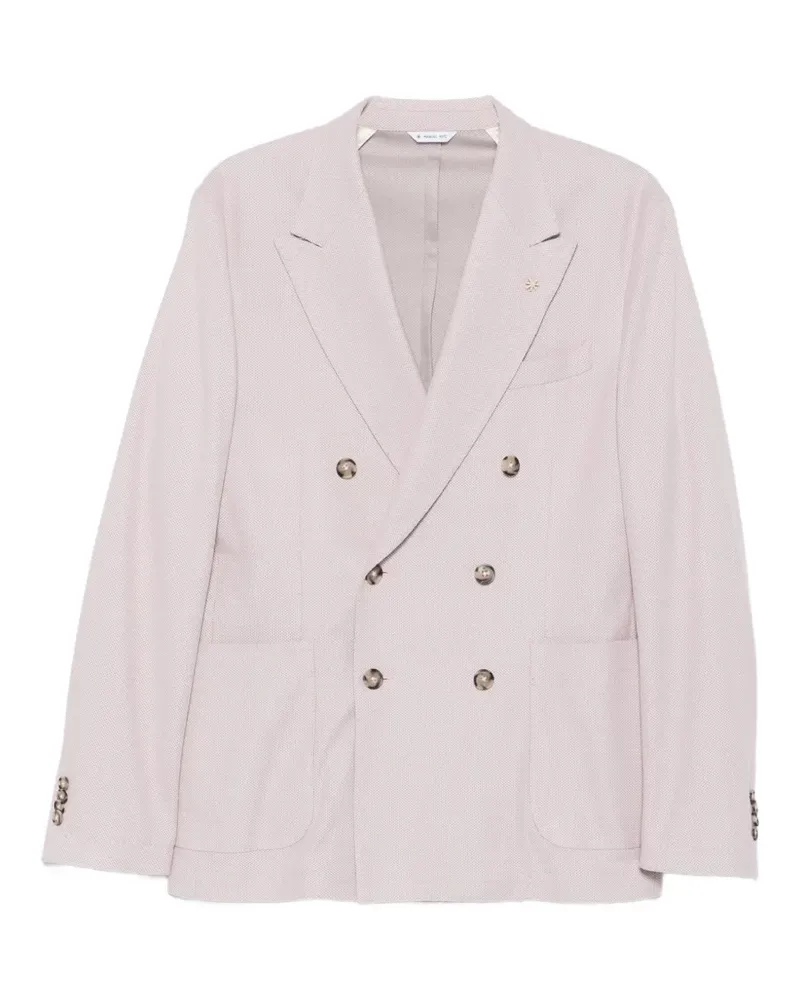 Manuel Ritz double-breasted piqué jacket - Rosa Rosa