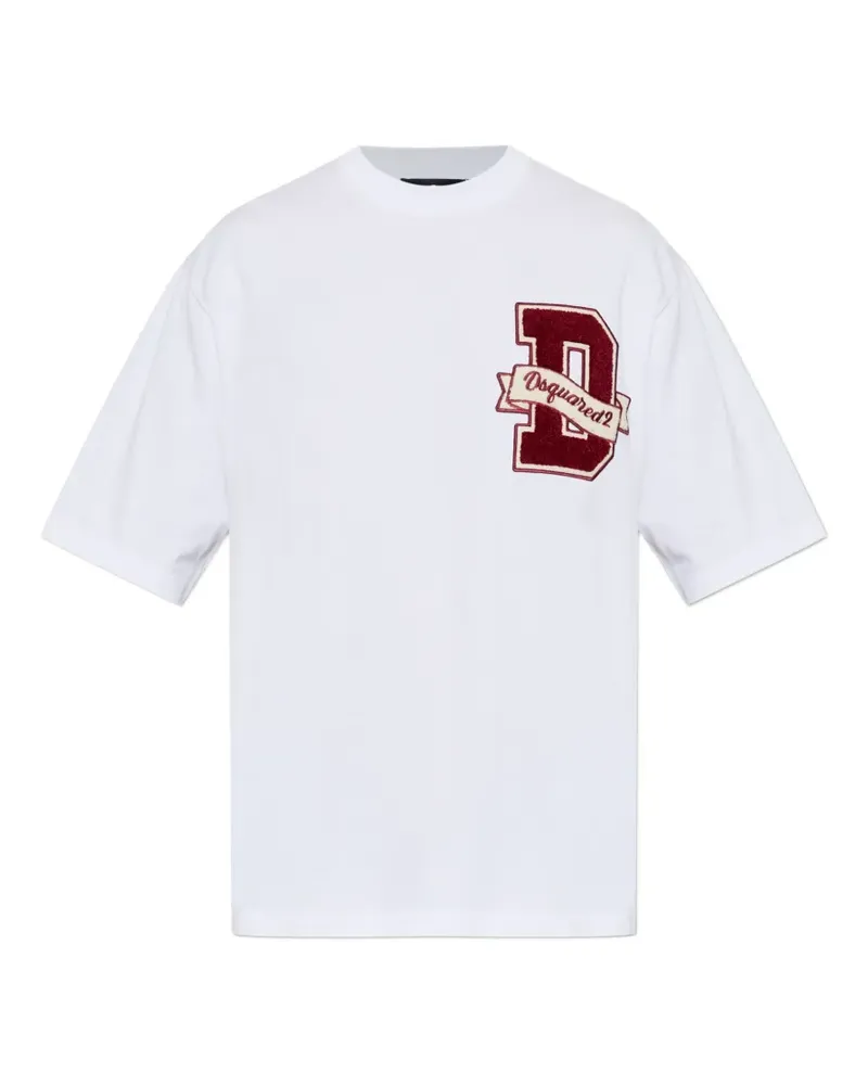Dsquared2 logo-patch T-shirt - Weiß Weiß