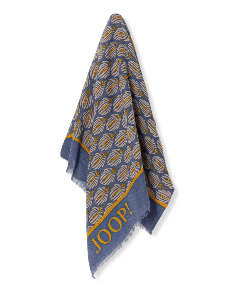 JOOP! fringed-hem scarf - Blau Blau