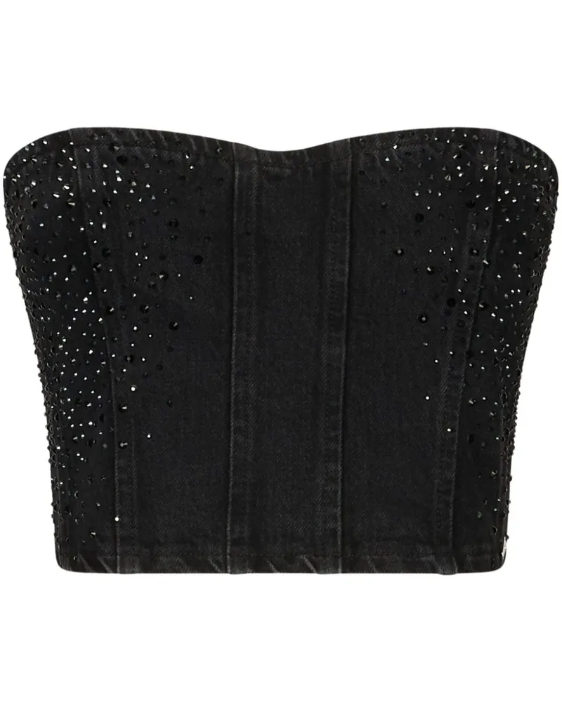 Liu Jo Jeansoberteil mit Strass - Schwarz Schwarz