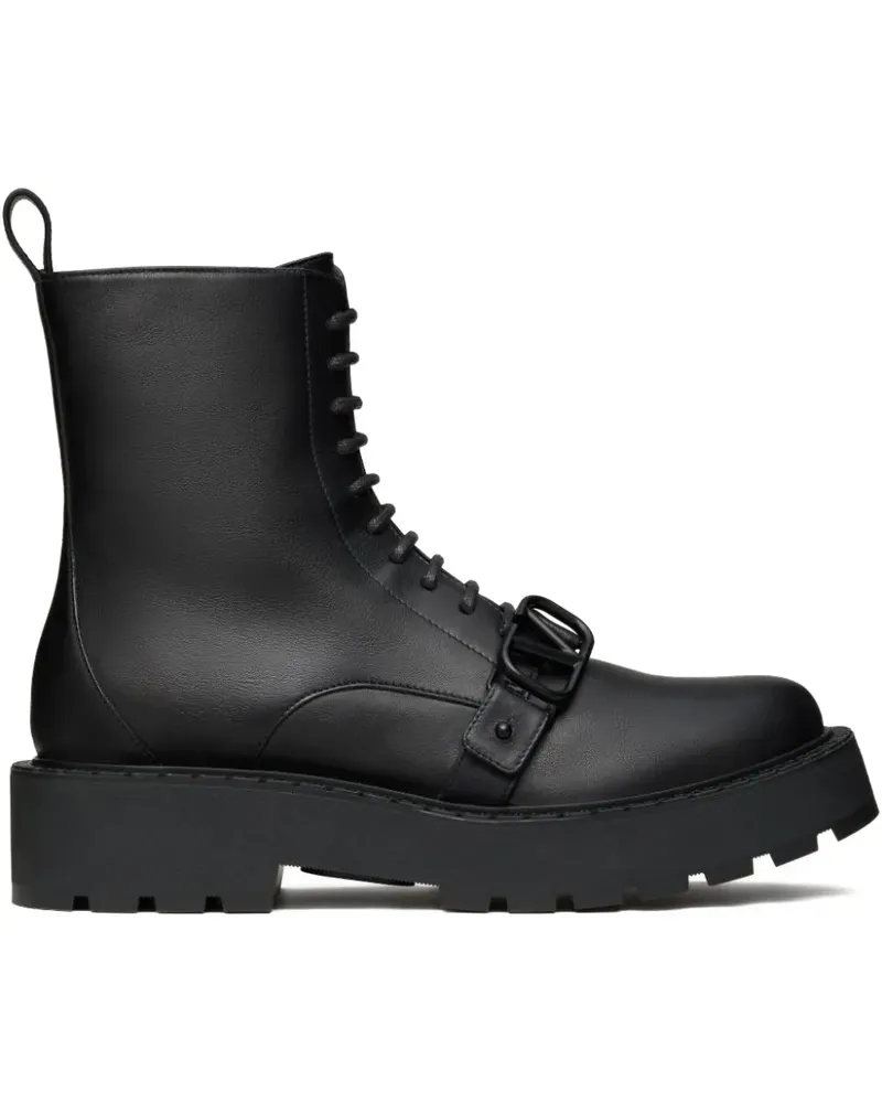 Valentino Garavani VLogo Signature Schnürstiefel - Schwarz Schwarz