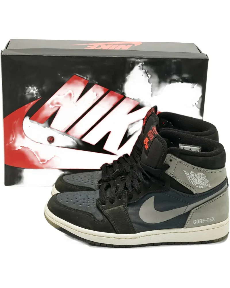 Jordan Air  1 Retro leather high-top sneakers - Schwarz Schwarz