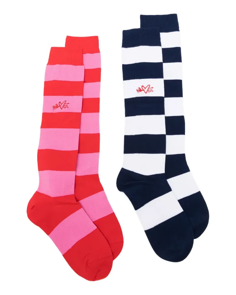 Charles Jeffrey Loverboy Gestreifte Loverboy Socken (2er-Set) - Blau Blau