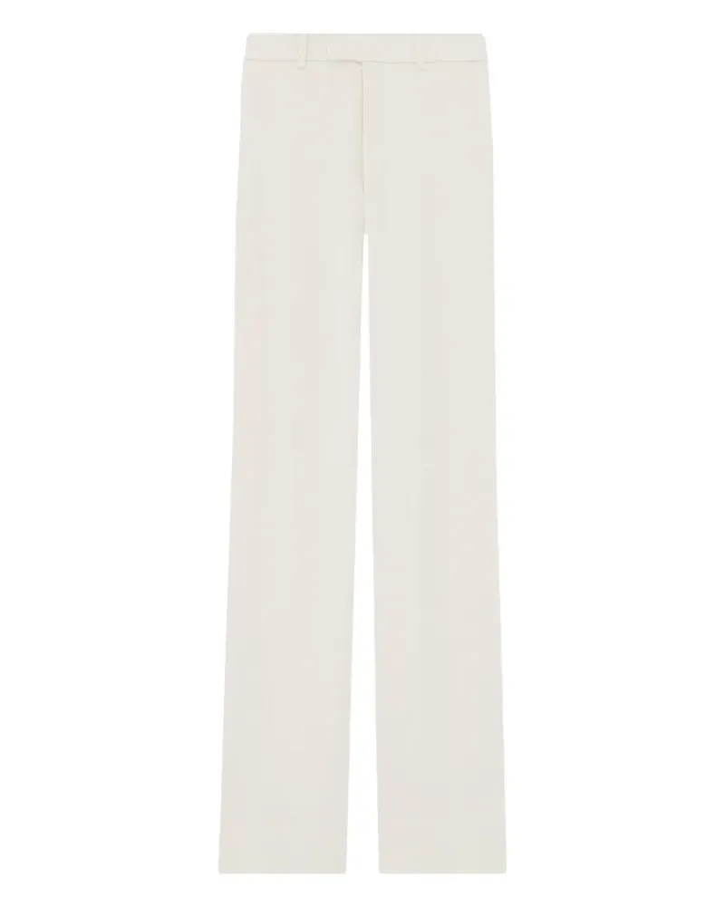 Saint Laurent High-Waist-Hose in Satinoptik - Nude Nude