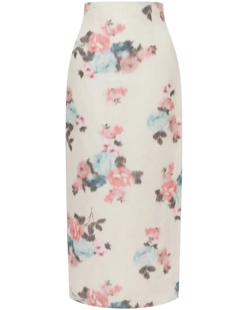 Philosophy Di Lorenzo Serafini Midihemd mit Blumen-Print - Nude Nude