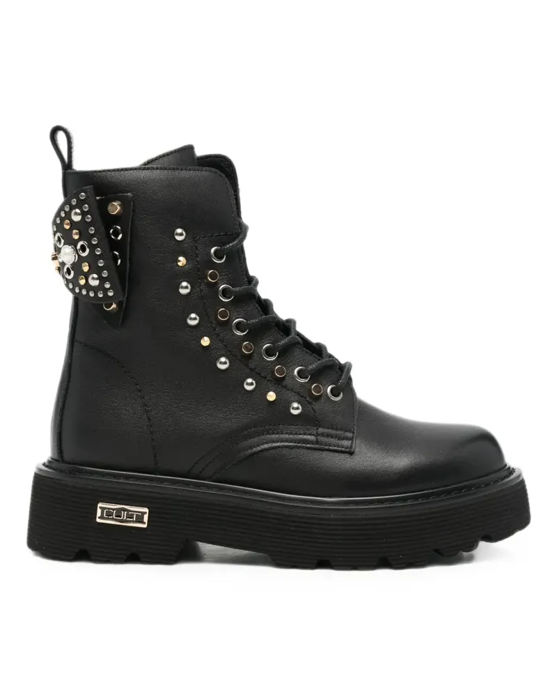 Cult Slash Stiefel mit Nieten - Schwarz Schwarz