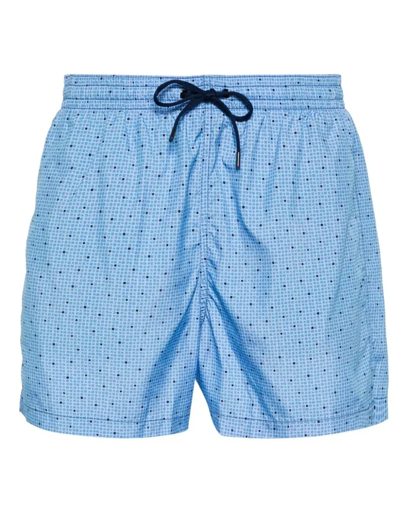 Canali Badeshorts mit geometrischem Muster - Blau Blau