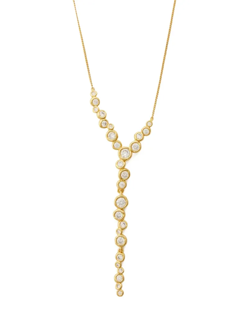Alexis Bittar Asterales crystal-embellished cascading necklace - Gold Gold