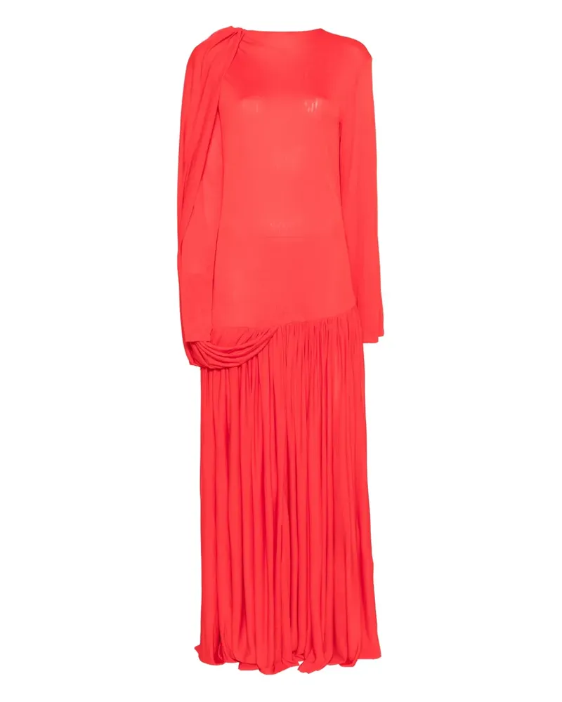 Calvin Klein Drapiertes Sara Abendkleid mit Falten - Rot Rot