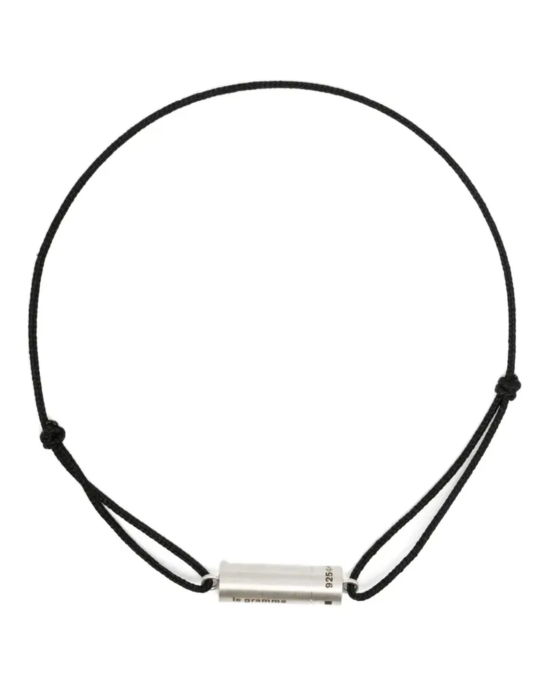 Le Gramme engraved-logo bracelet - Schwarz Schwarz