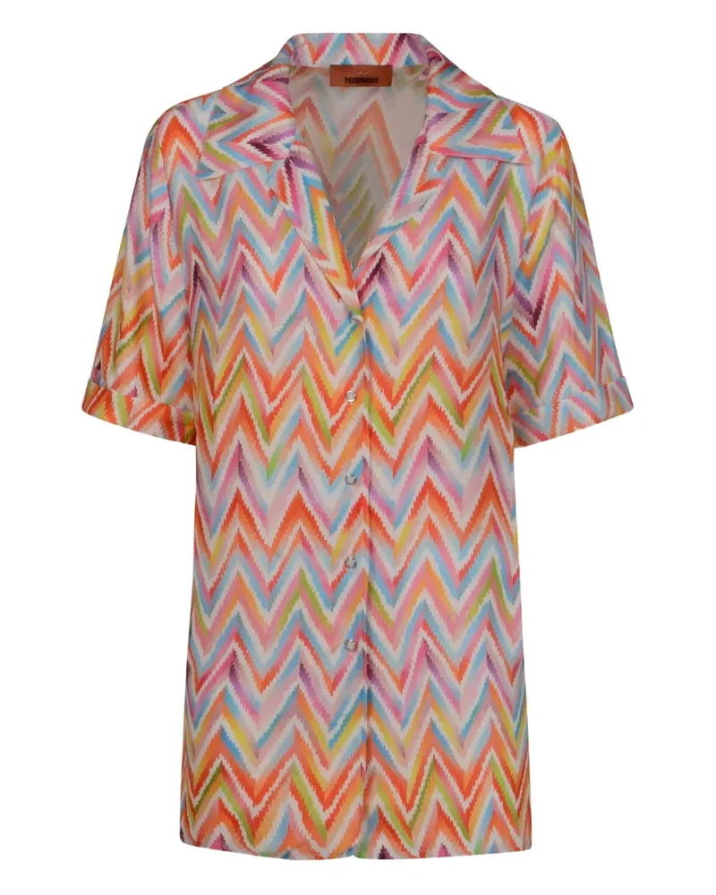 Missoni Hemd mit Zickzackmuster - Rosa Rosa