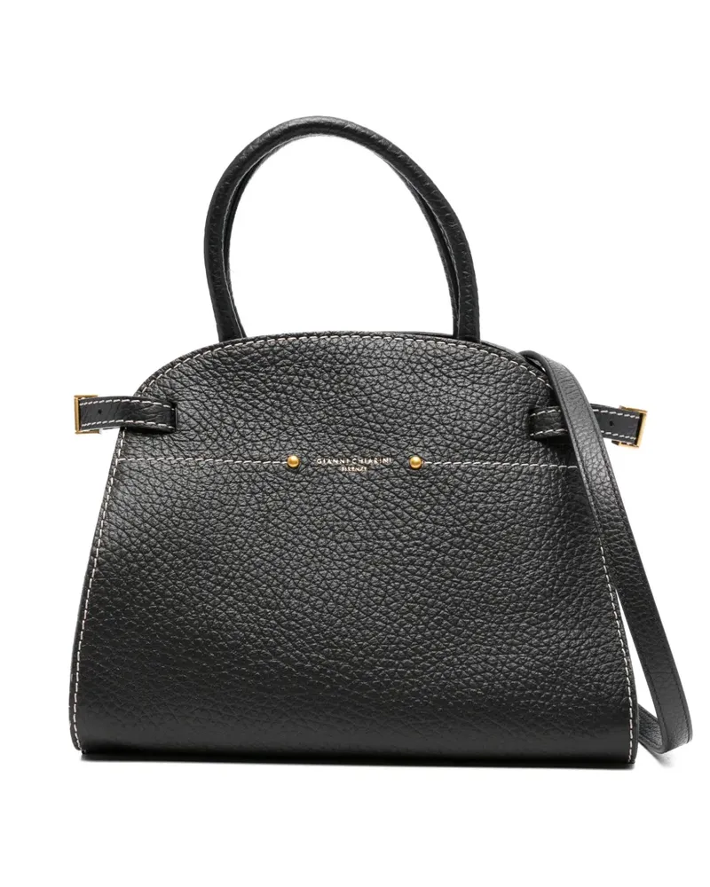Gianni Chiarini Farah Tote Bag aus strukturiertem Leder - Schwarz Schwarz
