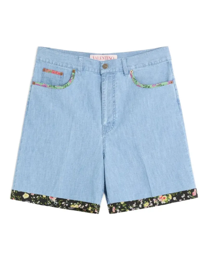 Valentino Garavani Bermudas mit Blumenbesatz - Blau Blau