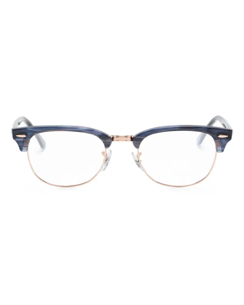 Ray Ban Clubmaster Sonnenbrille mit eckigem Gestell - Blau Blau